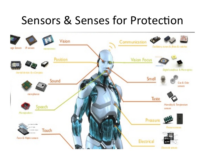 Girls learning robotics and sensor technology